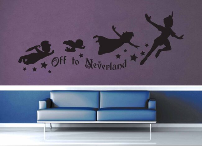 Image of a wall decal featuring Peter Pan, with the text "Grown Up Accounting" and the Juna Financial logo. The image is meant to encourage businesses to embrace the importance of accounting and financial management, and to leave behind the "Peter Pan mentality" of avoiding responsibility.