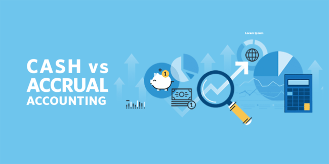 Cash vs accrual accounting image.