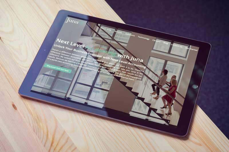 Image of Juna Financial Solutions new website